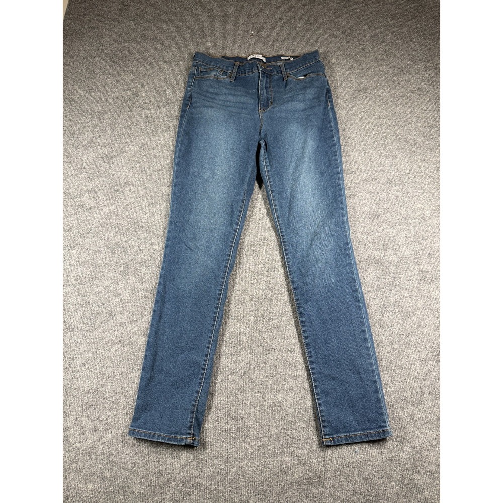 Nine West Cigarette High Rise Skinny Ankle Jeans Womens 10 Blue Denim Flat Front